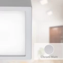 Briloner LED-Decken-& Wandlampe Fire Chrom Matt 21 W Neutralw. 30x30cm 12 Briloner LED-Decken-& Wandlampe Fire Chrom Matt 21 W Neutralw. 30x30cm -Lampe Geschäft 002707361695 1675 082020 5