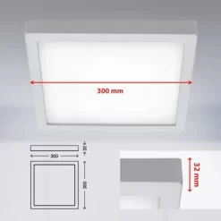 Briloner LED-Decken-& Wandlampe Fire Chrom Matt 21 W Neutralw. 30x30cm 13 Briloner LED-Decken-& Wandlampe Fire Chrom Matt 21 W Neutralw. 30x30cm -Lampe Geschäft 002707361695 1675 082020 6