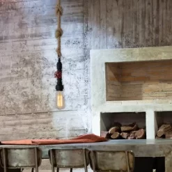 Näve Pendelleuchte Mit Hanfseil Regia Schwarz -Lampe Geschäft 222849958 3065 AB imgmil 3