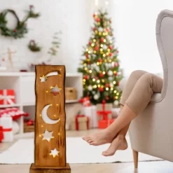 Näve LED-Design-Tischleuchte Holz Mond Und Sterne 60 Cm -Lampe Geschäft 222883556 3065 AB imgmil 2