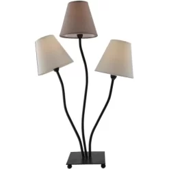 Näve Tischleuchte 3-flammig Fango Beige-Braun -Lampe Geschäft 2869725 3065 3094811 D02
