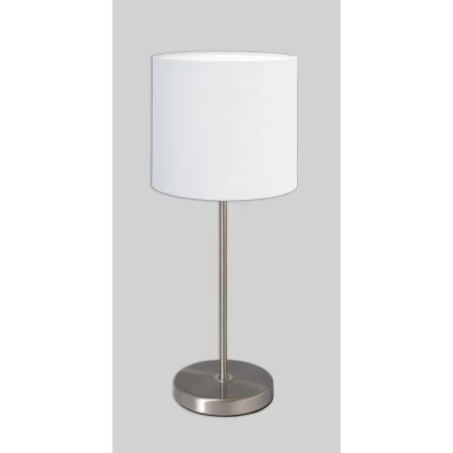 Näve Tischleuchte New York Weiß-Chrom 1 Näve Tischleuchte New York Weiß-Chrom