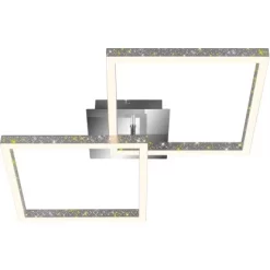 Brilo LED-Deckenleuchte Frame 20 W Alu-Chrom