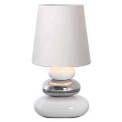 Näve Tischleuchte Stoney Keramik Weiß 31 Cm 10 Näve Tischleuchte Stoney Keramik Weiß 31 Cm -Lampe Geschäft 4003222775011 3065 CU 03