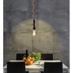 Näve Pendelleuchte Mit Hanfseil Regia Schwarz -Lampe Geschäft 4003222849958 3065 AB 04