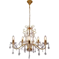 Näve Kronleuchter Lucia Gold Mit Schmucksteinen Ø 60 Cm