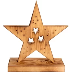 Näve LED-Holzstern 29 Cm