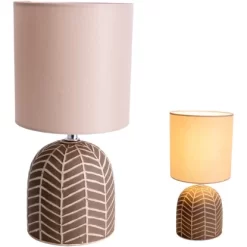 Näve Tischleuchte Folio Keramik Braun Ca. 27,5 Cm -Lampe Geschäft 4003222885512 3065 CU 06