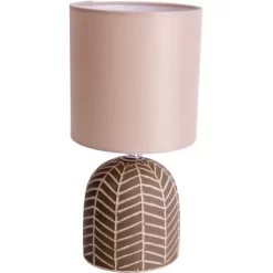 Näve Tischleuchte Folio Keramik Braun Ca. 27,5 Cm