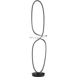 Wofi LED Standleuchte Madison 1-Flammig Schwarz Dimmbar