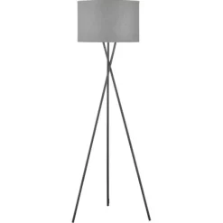 Fischer & Honsel Stehleuchte Wotan 3-flammig Schwarz/Grau