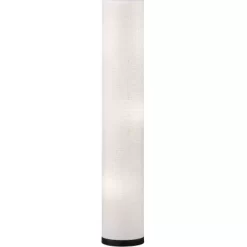 Fischer & Honsel Stehleuchte Thor 3-flammig Schwarz/Weiß Leinen