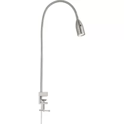 Fischer & Honsel LED-Klemmleuchte Sten Nickelfarben 40-80 Cm