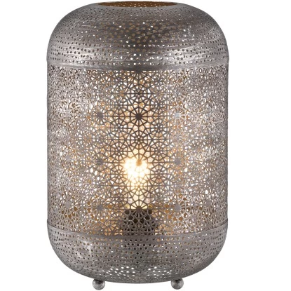 Fischer & Honsel Tischleuchte Velvet Silberfarben Antik Groß Ø 25 Cm 2 Fischer & Honsel Tischleuchte Velvet Silberfarben Antik Groß Ø 25 Cm – Bild 2