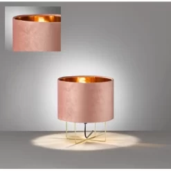 Fischer & Honsel Tischleuchte Aura Rosé Samt Ø 24 Cm