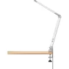 Fischer & Honsel LED-Klemmleuchte Geri Aluminiumfarben/Weiß 38 Cm