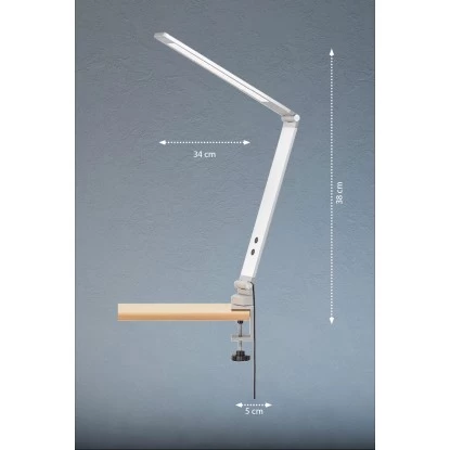 Fischer & Honsel LED-Klemmleuchte Geri Aluminiumfarben/Weiß 38 Cm 3 Fischer & Honsel LED-Klemmleuchte Geri Aluminiumfarben/Weiß 38 Cm – Bild 3