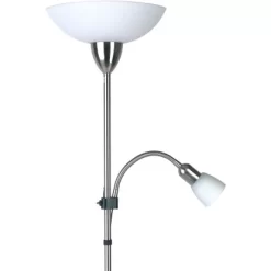 Brilliant Deckenfluter Darlington Mit Lesearm Eisen Und Weiß -Lampe Geschäft 4004353036248 4731 CU 03