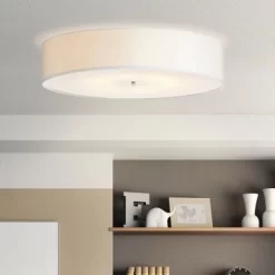 Brilliant Deckenleuchte Andria Ø 70 Cm Weiß Und Chrom