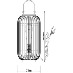 Brilliant Tischleuchte Woodrow Mit Tragegriff Ø 21,5 Cm Hellbraun -Lampe Geschäft 4004353357428 4731 VM 18
