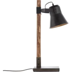 Brilliant Tischleuchte Decca Schwarz Und Holz -Lampe Geschäft 4004353361500 4731 CU 03