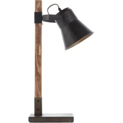 Brilliant Tischleuchte Decca Schwarz Und Holz -Lampe Geschäft 4004353361500 4731 CU 05