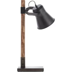 Brilliant Tischleuchte Decca Schwarz Und Holz -Lampe Geschäft 4004353361500 4731 CU 07