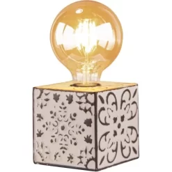 Brilliant Tischlampe Vagos Schwarz-Weiß 10 X 10 Cm