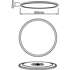 Brilliant LED-Deckenaufbau-Paneel Tuco 50 Cm Schwarz Und Weiß -Lampe Geschäft 4004353387500 4731 CU 07