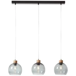 Brilliant Pendelleuchte Imagos 3-flammig Metall-Glas Schwarz -Lampe Geschäft 4004353396496 1079 3