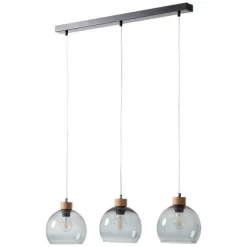 Brilliant Pendelleuchte Imagos 3-flammig Metall-Glas Schwarz -Lampe Geschäft 4004353396496 1079 6