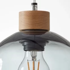 Brilliant Pendelleuchte Imagos 3-flammig Metall-Glas Schwarz -Lampe Geschäft 4004353396496 1079 8