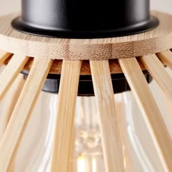 Brilliant Wandleuchte Norah Schwarz Und Natur -Lampe Geschäft 4004353409554 4731 CU 03