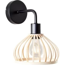 Brilliant Wandleuchte Norah Schwarz Und Natur -Lampe Geschäft 4004353409554 4731 S 01