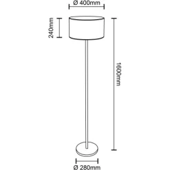 Brilliant Stehleuchte Aniela 1-flammig Schwarz Und Natur -Lampe Geschäft 4004353411861 4731 CU 08