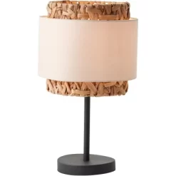 Brilliant Tischleuchte Waterlilly 45 Cm Schwarz Und Natur -Lampe Geschäft 4004353411953 4731 S 01