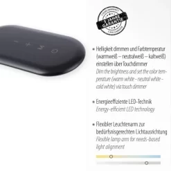 Leuchten Direkt Schreibtischleuchte Kelly Schwarz 39 X 59,5 Cm -Lampe Geschäft 4043689975081 2426 03