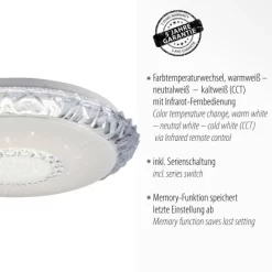 Leuchten Direkt LED-Deckenleuchte Lucca Transparent Ø 51 Cm 23 Leuchten Direkt LED-Deckenleuchte Lucca Transparent Ø 51 Cm -Lampe Geschäft 4043689975593 2426 03