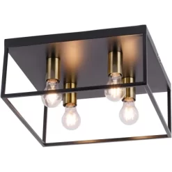 Leuchten Direkt Deckenleuchte Fabio Messing Matt 40 X 40 Cm -Lampe Geschäft 4043689976057 2426 S 1