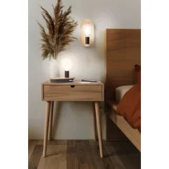 Ledvance Tischleuchte Decor Holz Holzbraun-Schwarz -Lampe Geschäft 4058075757103 2010 AB 01