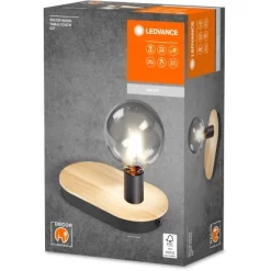 Ledvance Tischleuchte Decor Holz Holzbraun-Schwarz -Lampe Geschäft 4058075757103 2010 VP 06