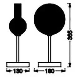 Ledvance Tischlampe Decor Memphis Schwarz-Gold 36,5 Cm -Lampe Geschäft 4058075759206 2010 VM 05