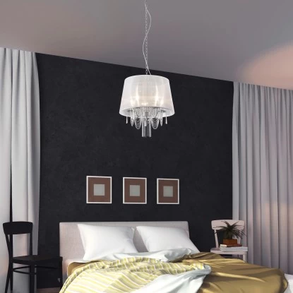 Trio Pendelleuchte Chrom 5-flammig