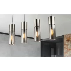 Globo Pendelleuchte Annika Nickel Matt Rauch 156 Cm X 9 Cm X 80 Cm