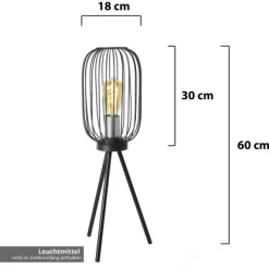 Amare Stehlampe Vintage Metall 60 Cm Schwarz -Lampe Geschäft 4251083912100 4655 03