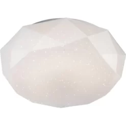 Nino Leuchten LED-Deckenleuchte Diamond Weiß-Diamant Ø 41 Cm