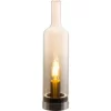 Nino Leuchten Tischleuchte Bottle Nickel Matt Amber
