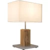 Nino Leuchten Tischleuchte Gump Eiche Hell Silberfarbig