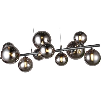 Wofi LED-Pendelleuchte Villa Schwarz-Chrom 3 W