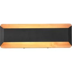 Trio LED-Wandleuchte Arino 13,5W 1500 Lm Schwarz Matt Holz